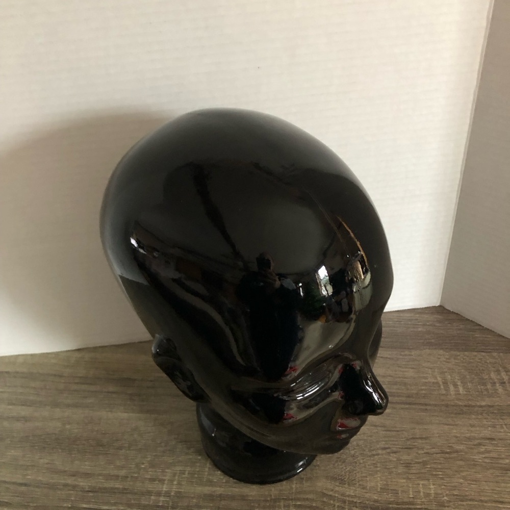 Vtg Black Glass Mannequin Head - Picture 4 of 15